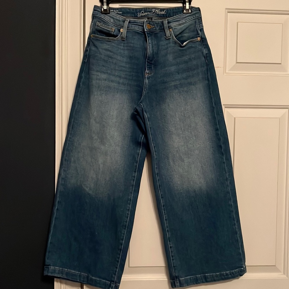 High rise, wide leg Universal Thread cropped jeans